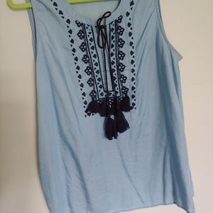 Crown and Ivy lightweight denim tank